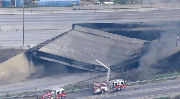 The stretch of highway affected typically sees 160,000 vehicles pass through every day. 