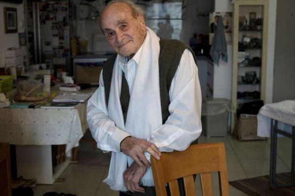 Gad Partok, 93, a Tunisian-born Holocaust survivor.